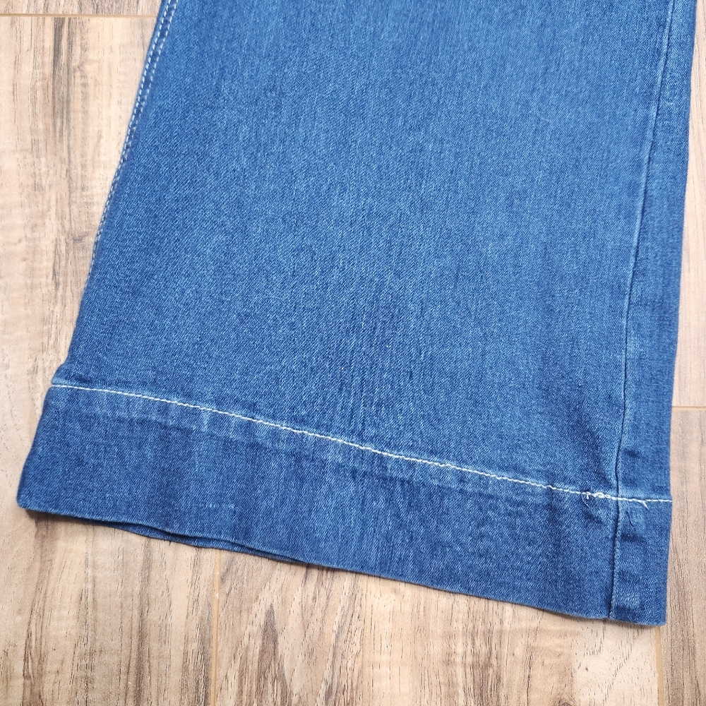 ModCloth Daydream Wide Leg Flare Jeans 16 Zip Back Retro Stylish - Picture 5 of 11